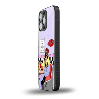 foodie diner back phone cover | glass case for iphone 14 pro max