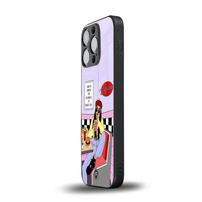 foodie diner back phone cover | glass case for iphone 14 pro