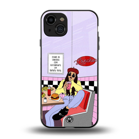 foodie diner back phone cover | glass case for iphone 15