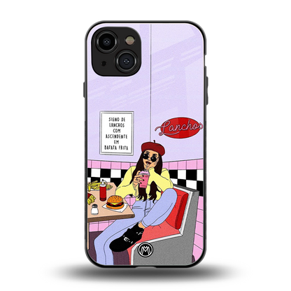 foodie diner back phone cover | glass case for iphone 14