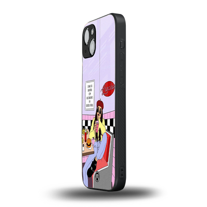 foodie diner back phone cover | glass case for iphone 14