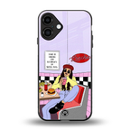 foodie diner back phone cover | glass case for iphone 16 plus
