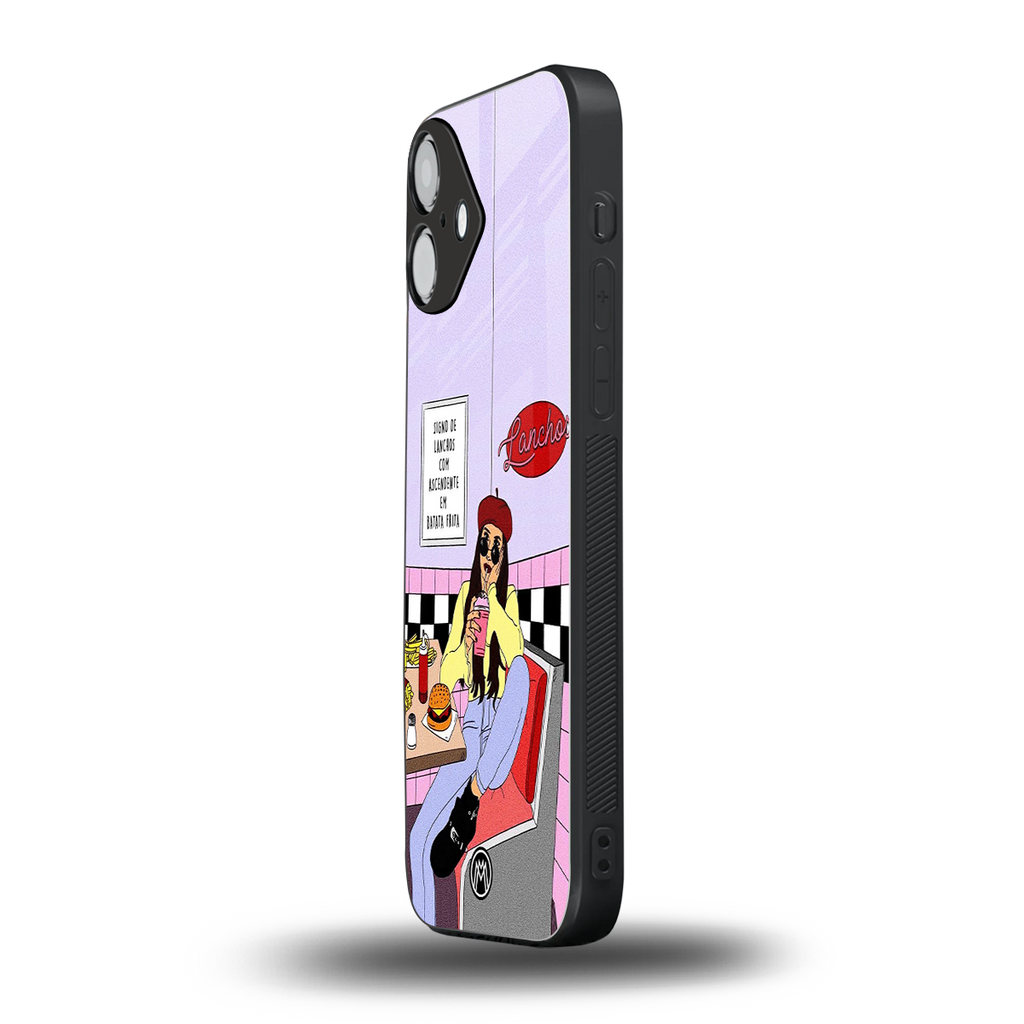 foodie diner back phone cover | glass case for iphone 16 plus