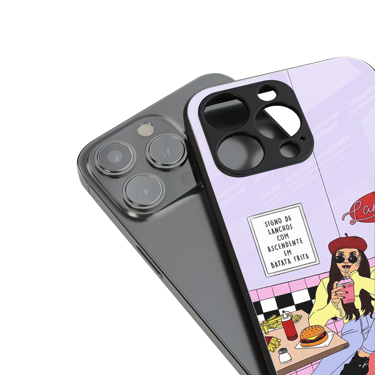 foodie diner back phone cover | glass case for iphone 14 pro max