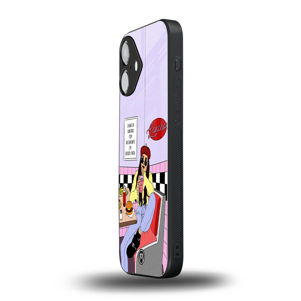 foodie diner back phone cover | glass case for iphone 16