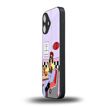 foodie diner back phone cover | glass case for iphone 16