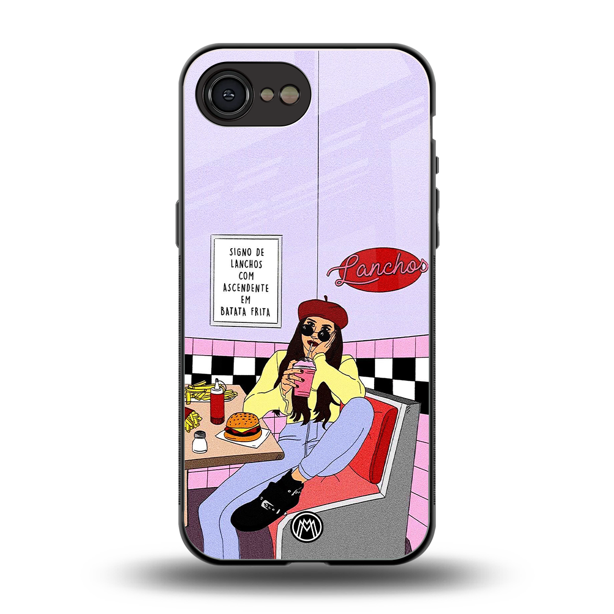 foodie diner back phone cover | glass case for iphone 16e