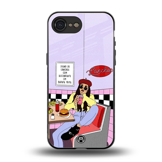 foodie diner back phone cover | glass case for iphone 16e