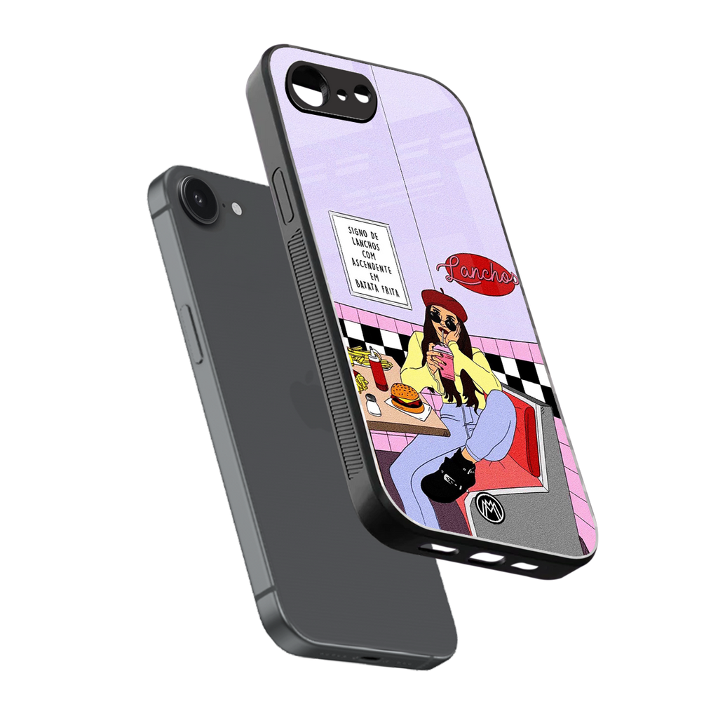 foodie diner back phone cover | glass case for iphone 16e