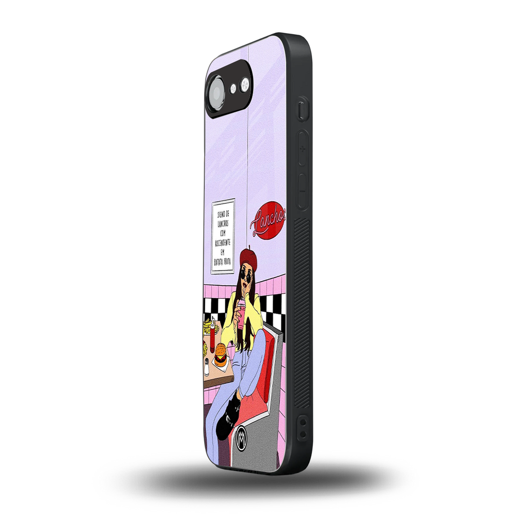 foodie diner back phone cover | glass case for iphone 16e