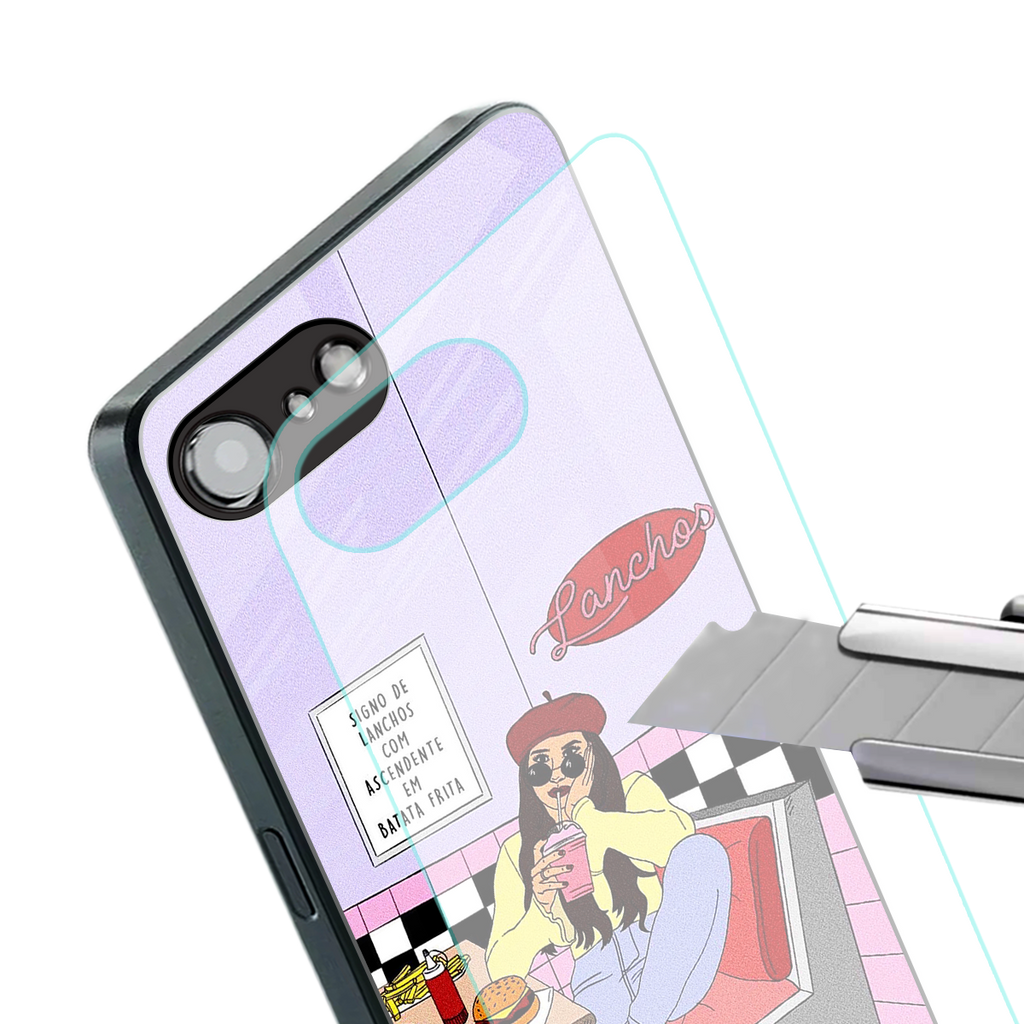 foodie diner back phone cover | glass case for iphone 16e