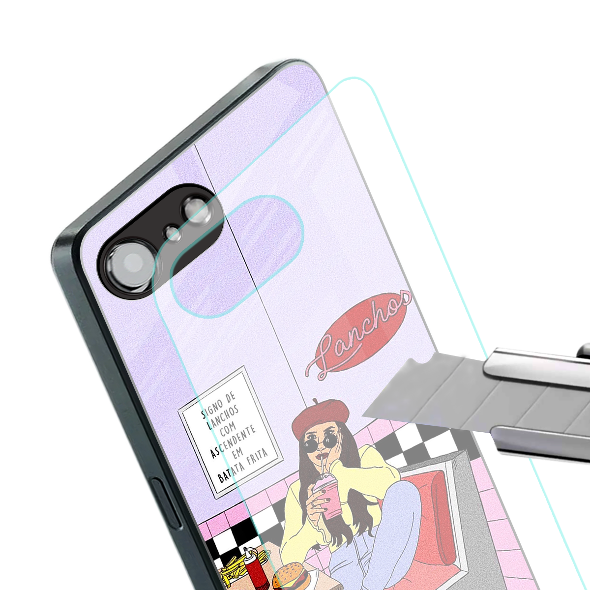 foodie diner back phone cover | glass case for iphone 16e