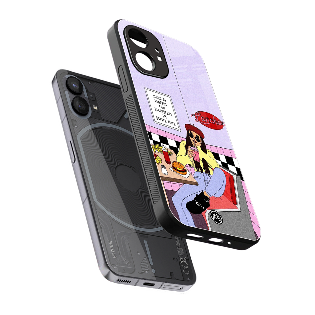 foodie diner back phone cover | glass case for nothing phone 1