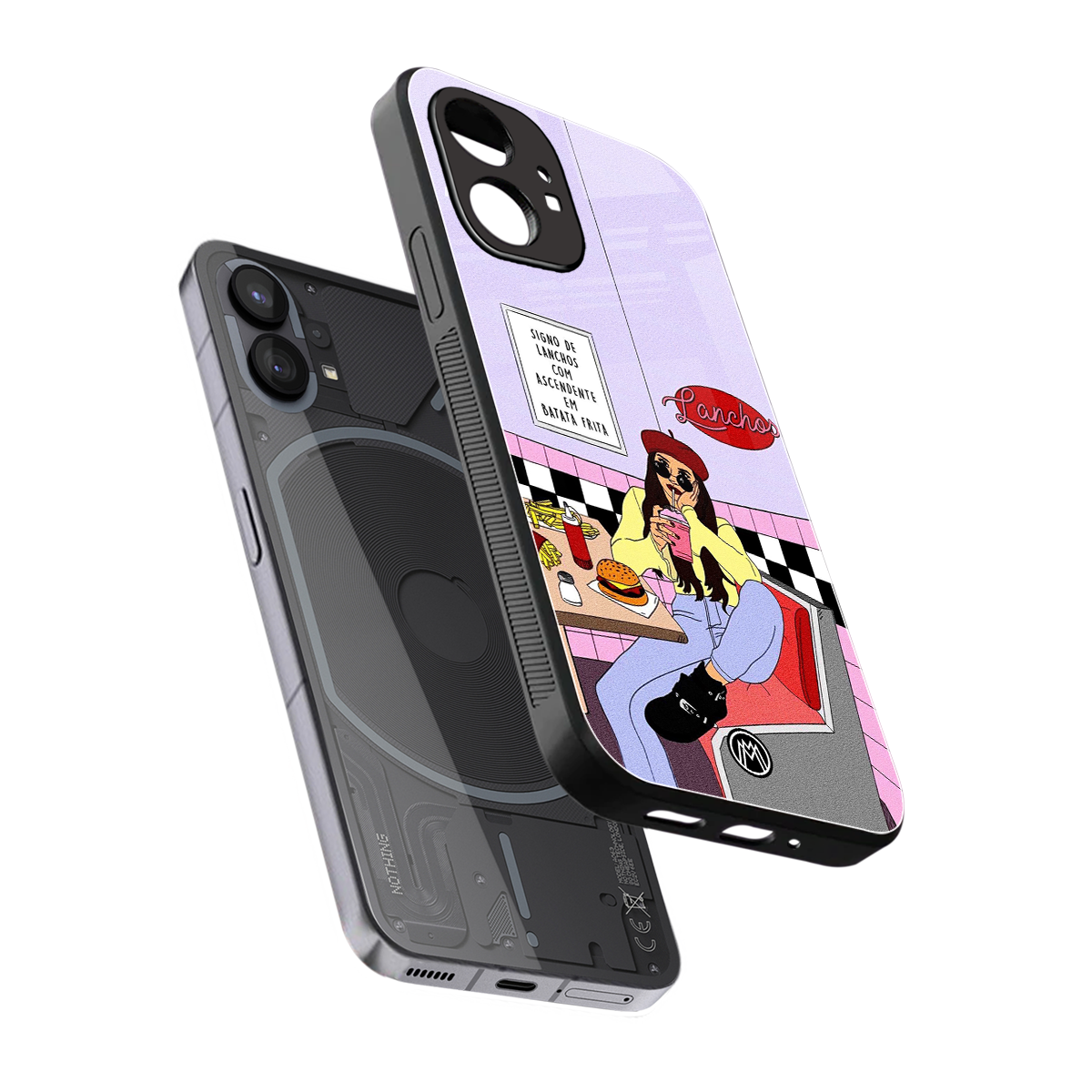 foodie diner back phone cover | glass case for nothing phone 1
