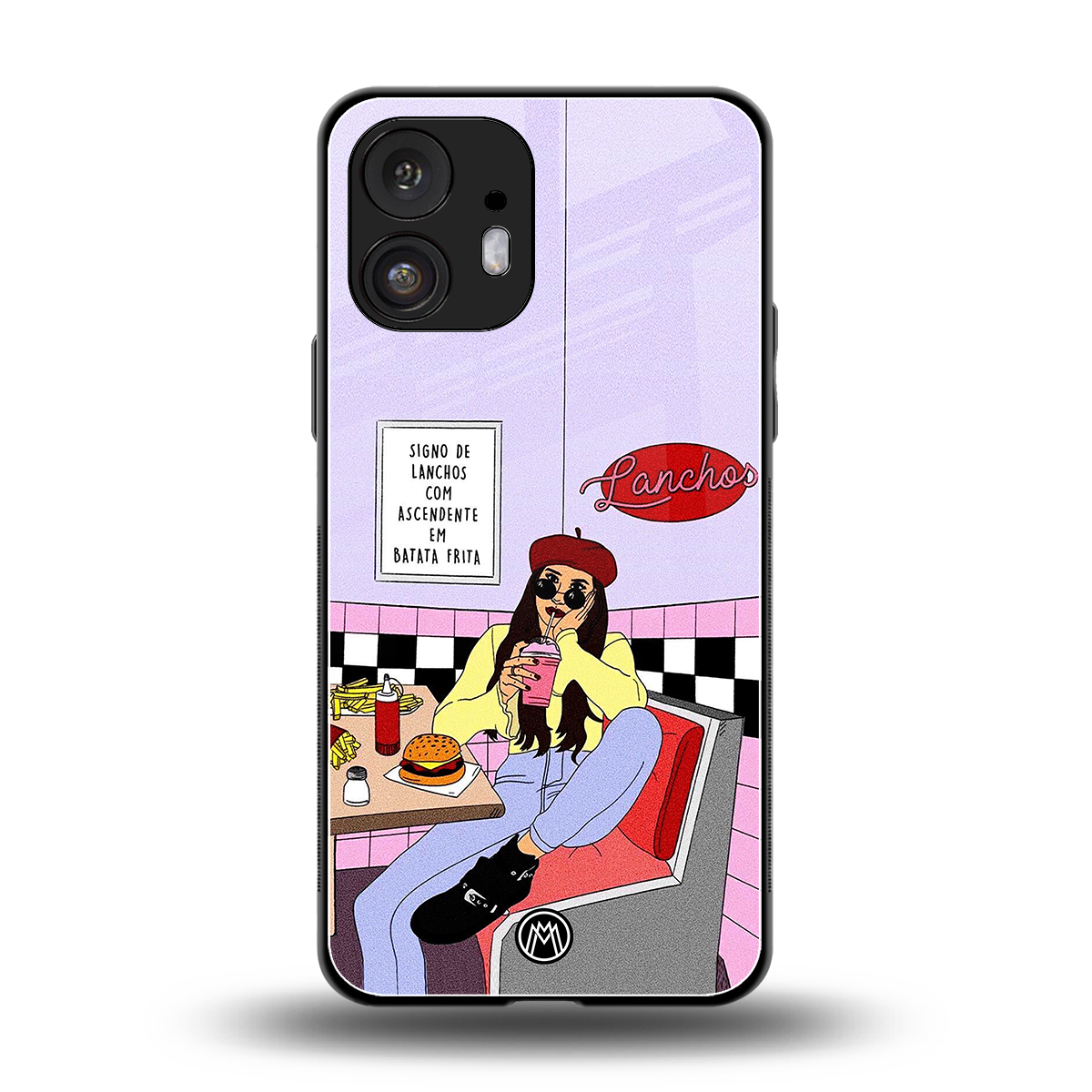 foodie diner back phone cover | glass case for nothing phone 2