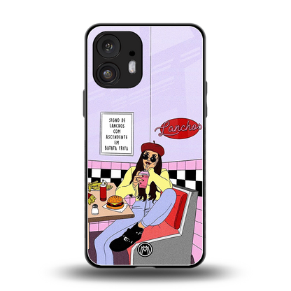 foodie diner back phone cover | glass case for nothing phone 2