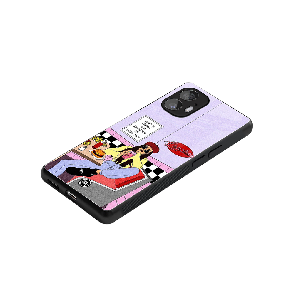 foodie diner back phone cover | glass case for nothing phone 2