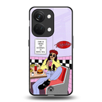 foodie diner back phone cover | glass case for oneplus nord 3