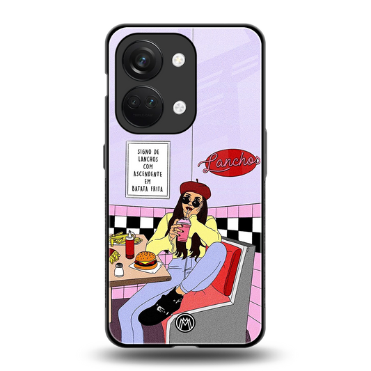 foodie diner back phone cover | glass case for oneplus nord 3