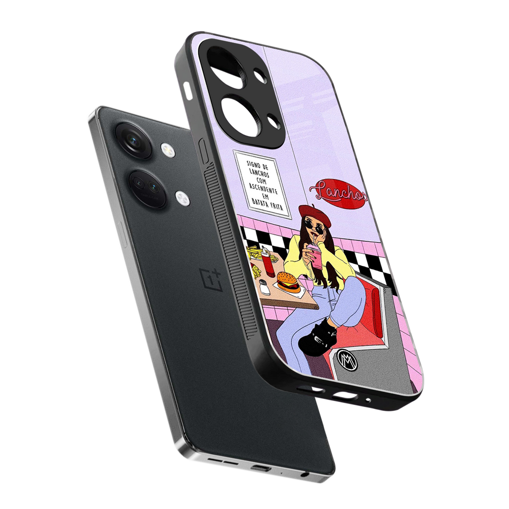 foodie diner back phone cover | glass case for oneplus nord 3