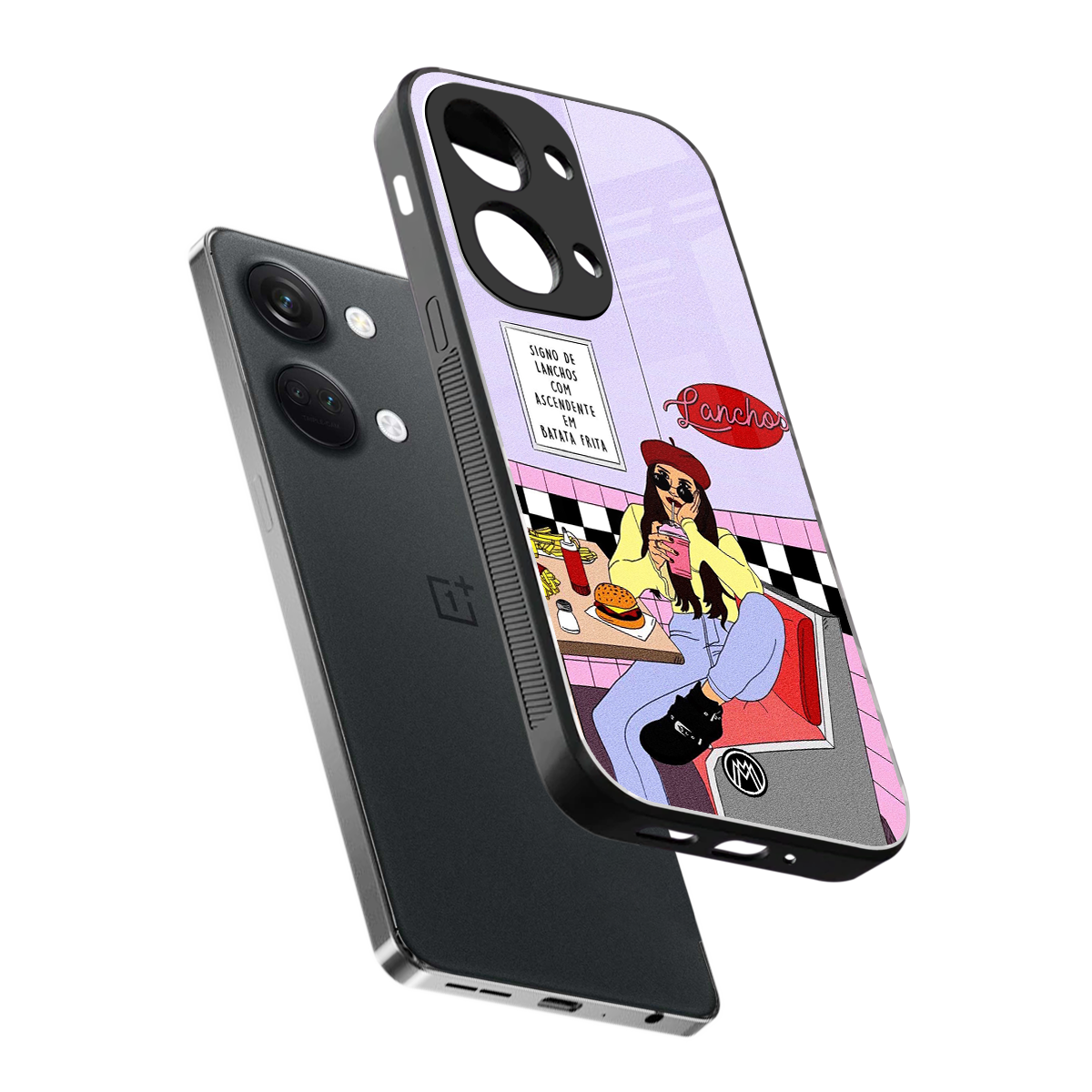 foodie diner back phone cover | glass case for oneplus nord 3