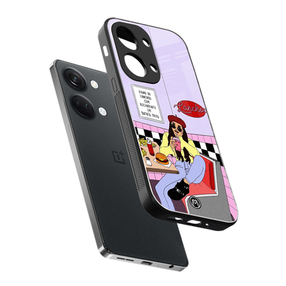 foodie diner back phone cover | glass case for oneplus nord 3