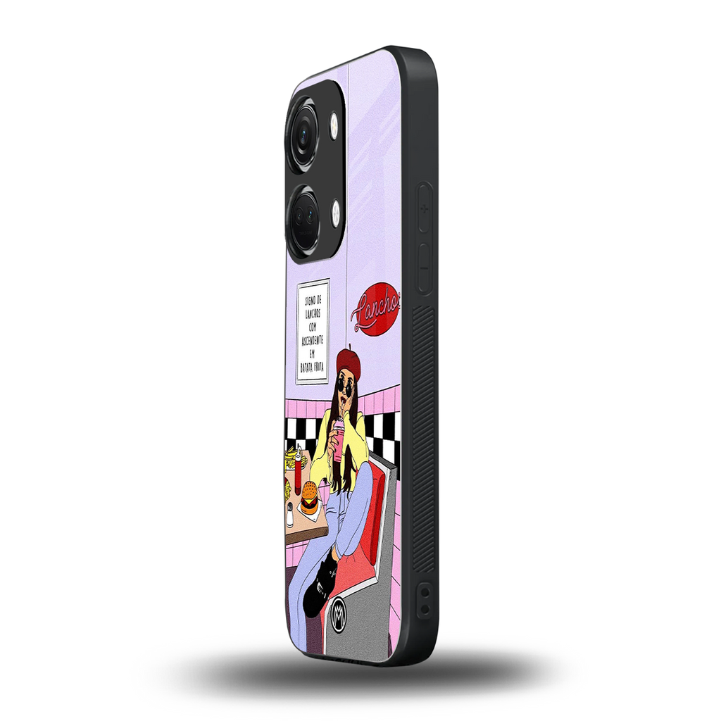 foodie diner back phone cover | glass case for oneplus nord 3
