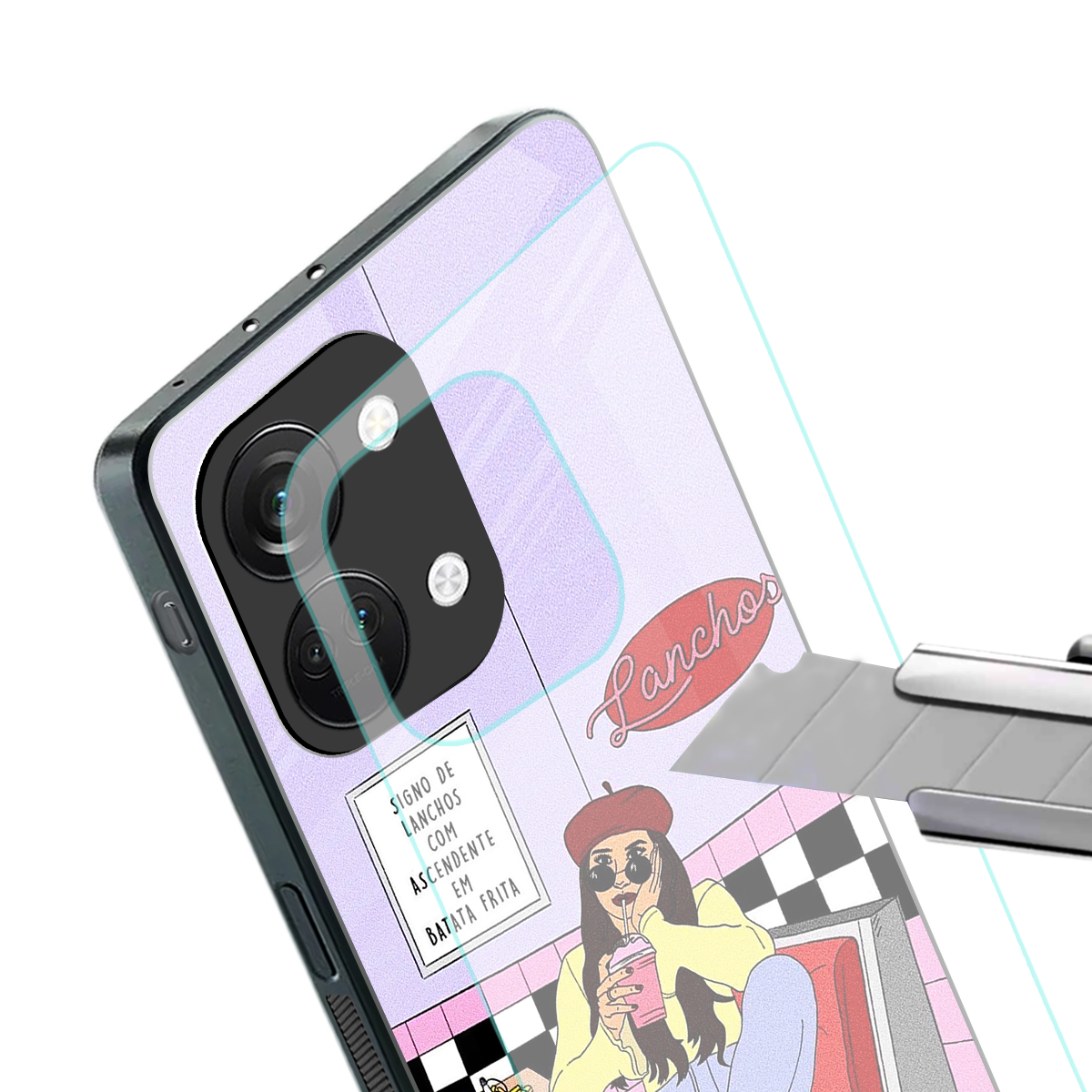 foodie diner back phone cover | glass case for oneplus nord 3