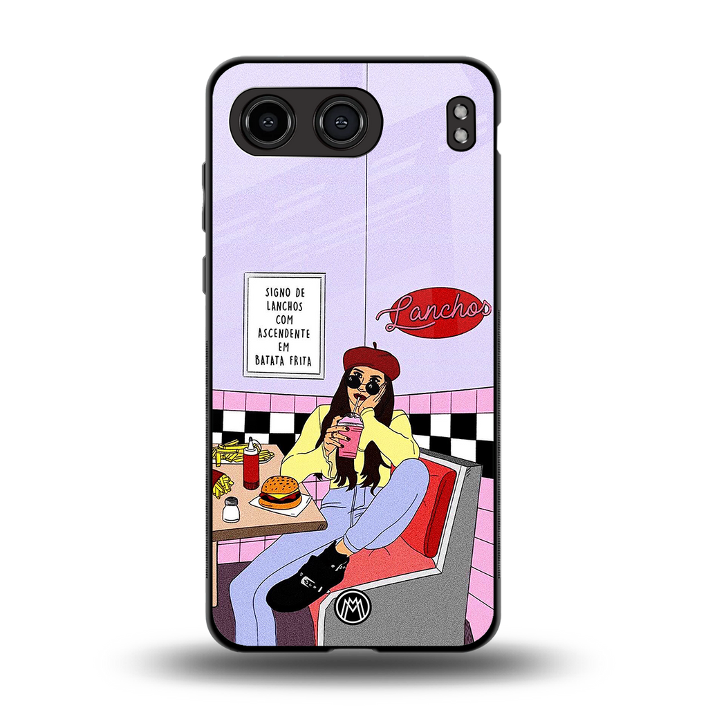 foodie diner back phone cover | glass case for oneplus nord 4