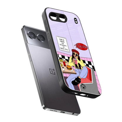 foodie diner back phone cover | glass case for oneplus nord 4