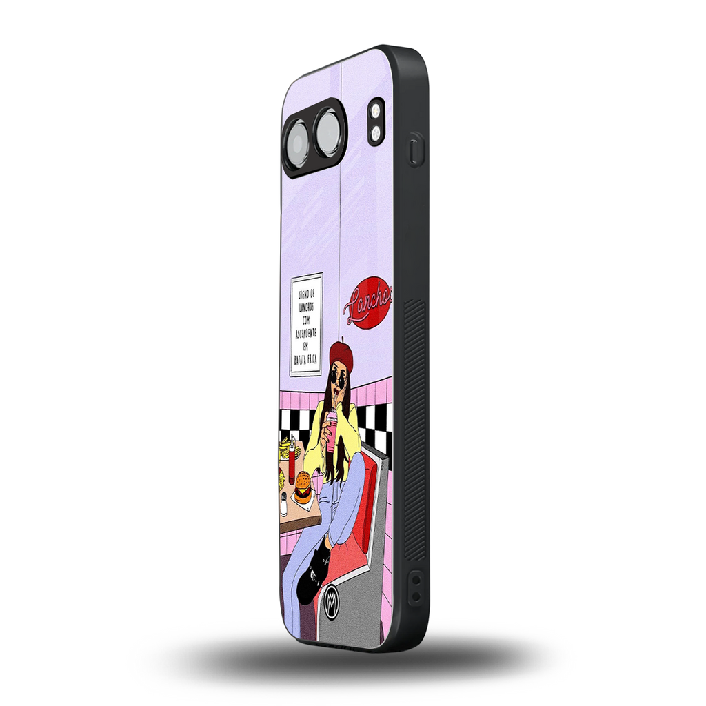 foodie diner back phone cover | glass case for oneplus nord 4