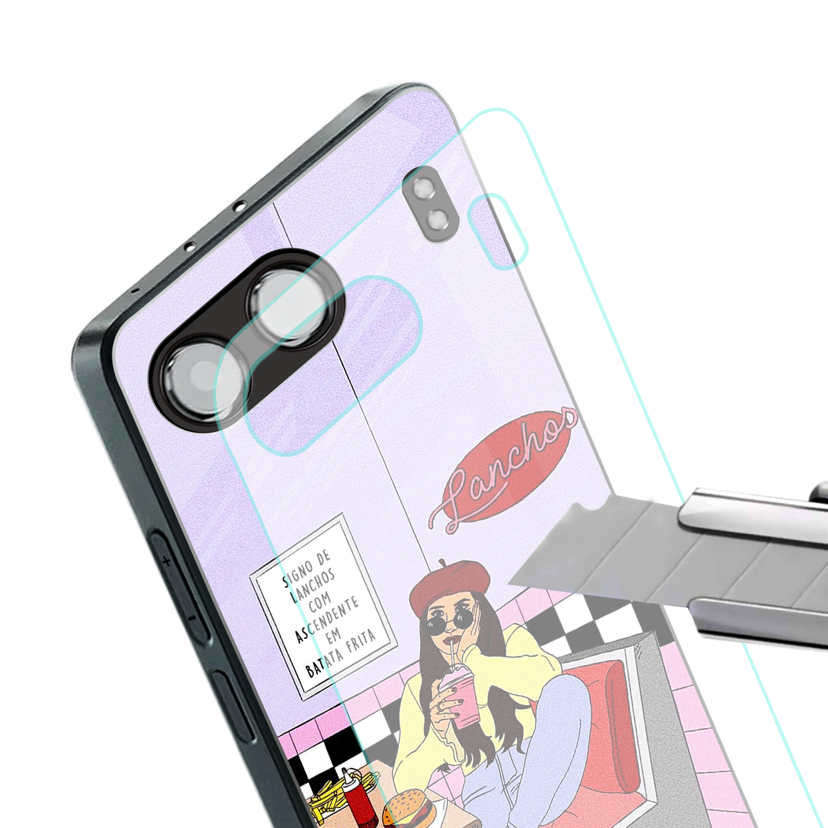 foodie diner back phone cover | glass case for oneplus nord 4