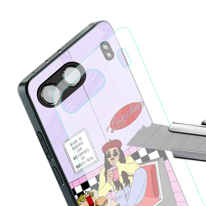 foodie diner back phone cover | glass case for oneplus nord 4