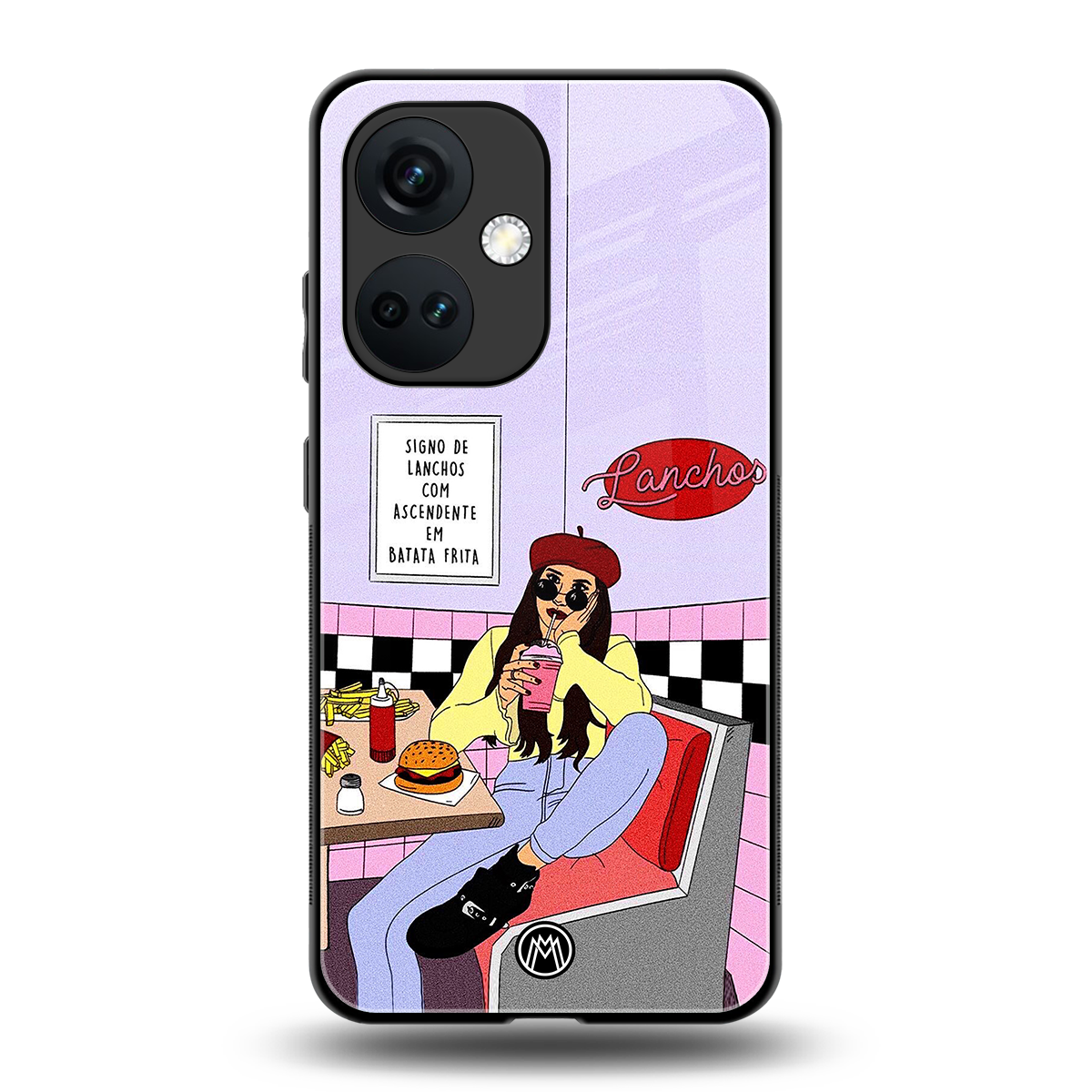 foodie diner back phone cover | glass case for oneplus nord ce 3