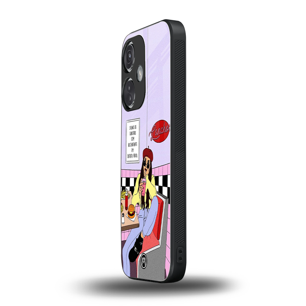 foodie diner back phone cover | glass case for oneplus nord ce 3
