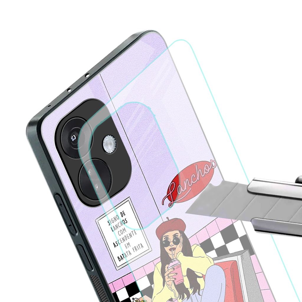 foodie diner back phone cover | glass case for oneplus nord ce 3