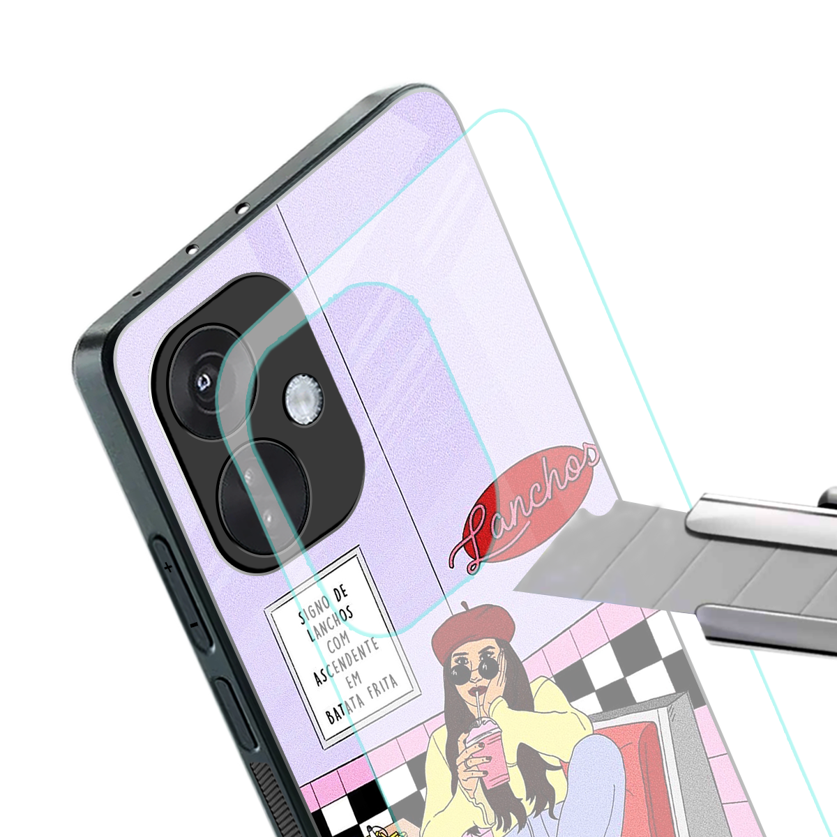 foodie diner back phone cover | glass case for oneplus nord ce 3
