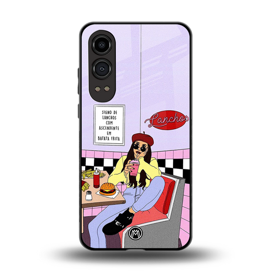 foodie diner back phone cover | glass case for oneplus nord ce 4 lite