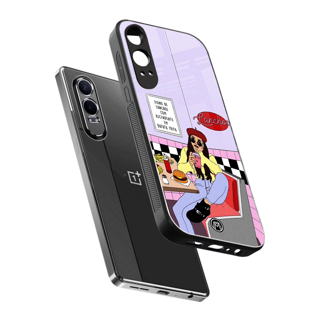 foodie diner back phone cover | glass case for oneplus nord ce 4 lite
