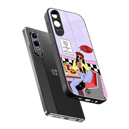 foodie diner back phone cover | glass case for oneplus nord ce 4 lite