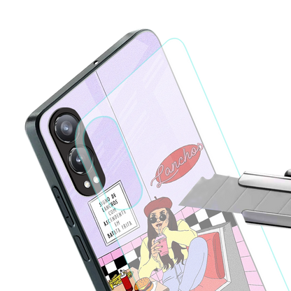 foodie diner back phone cover | glass case for oneplus nord ce 4 lite
