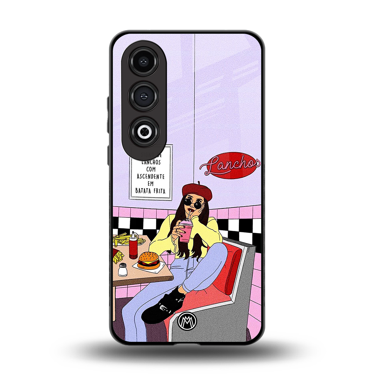 foodie diner back phone cover | glass case for oneplus nord ce 4