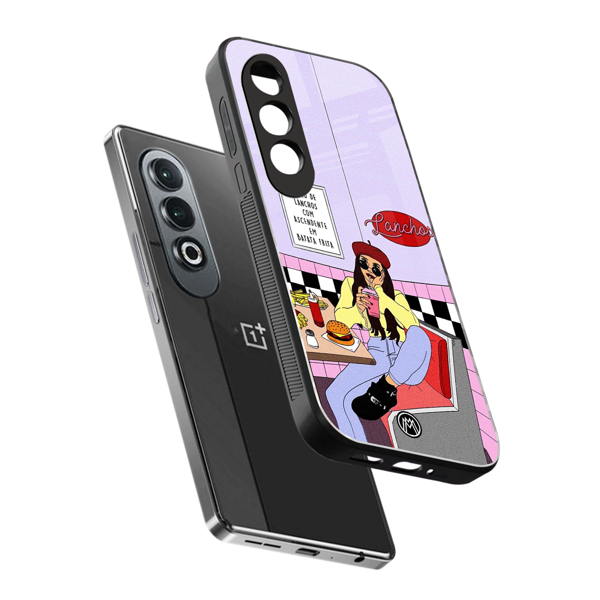 foodie diner back phone cover | glass case for oneplus nord ce 4