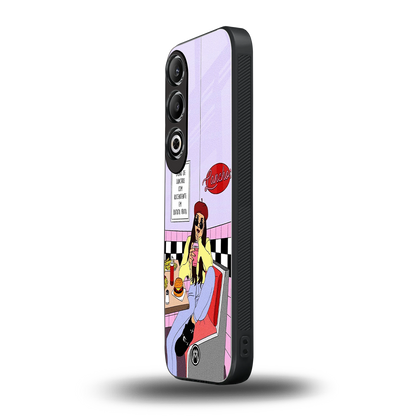 foodie diner back phone cover | glass case for oneplus nord ce 4