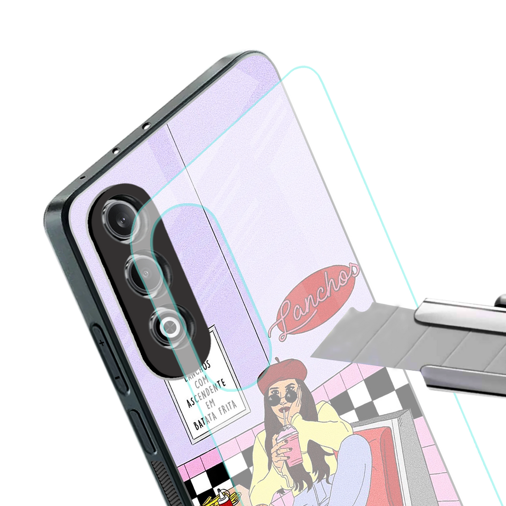 foodie diner back phone cover | glass case for oneplus nord ce 4