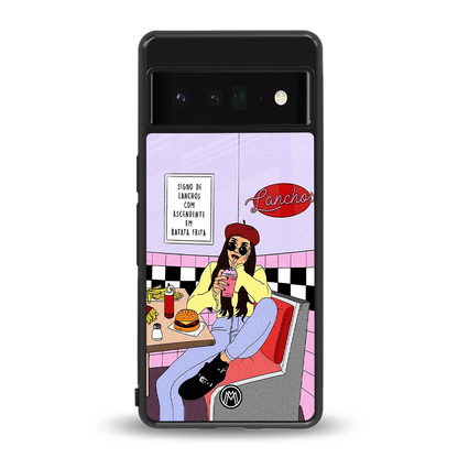 foodie diner back phone cover | glass case for google pixel 6 pro