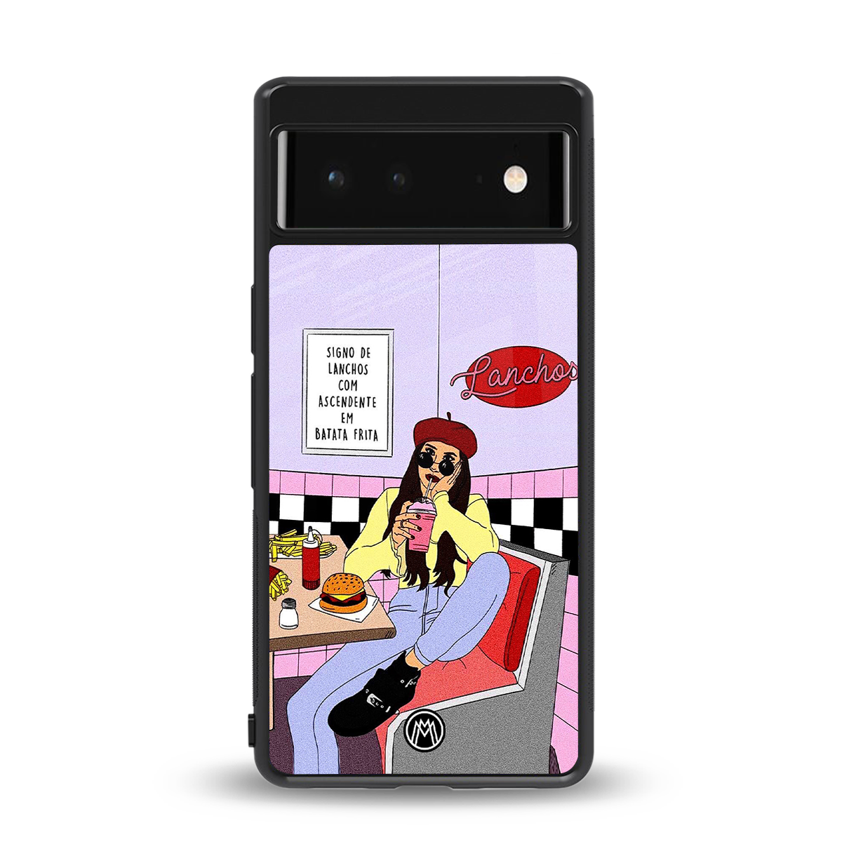 foodie diner back phone cover | glass case for google pixel 6