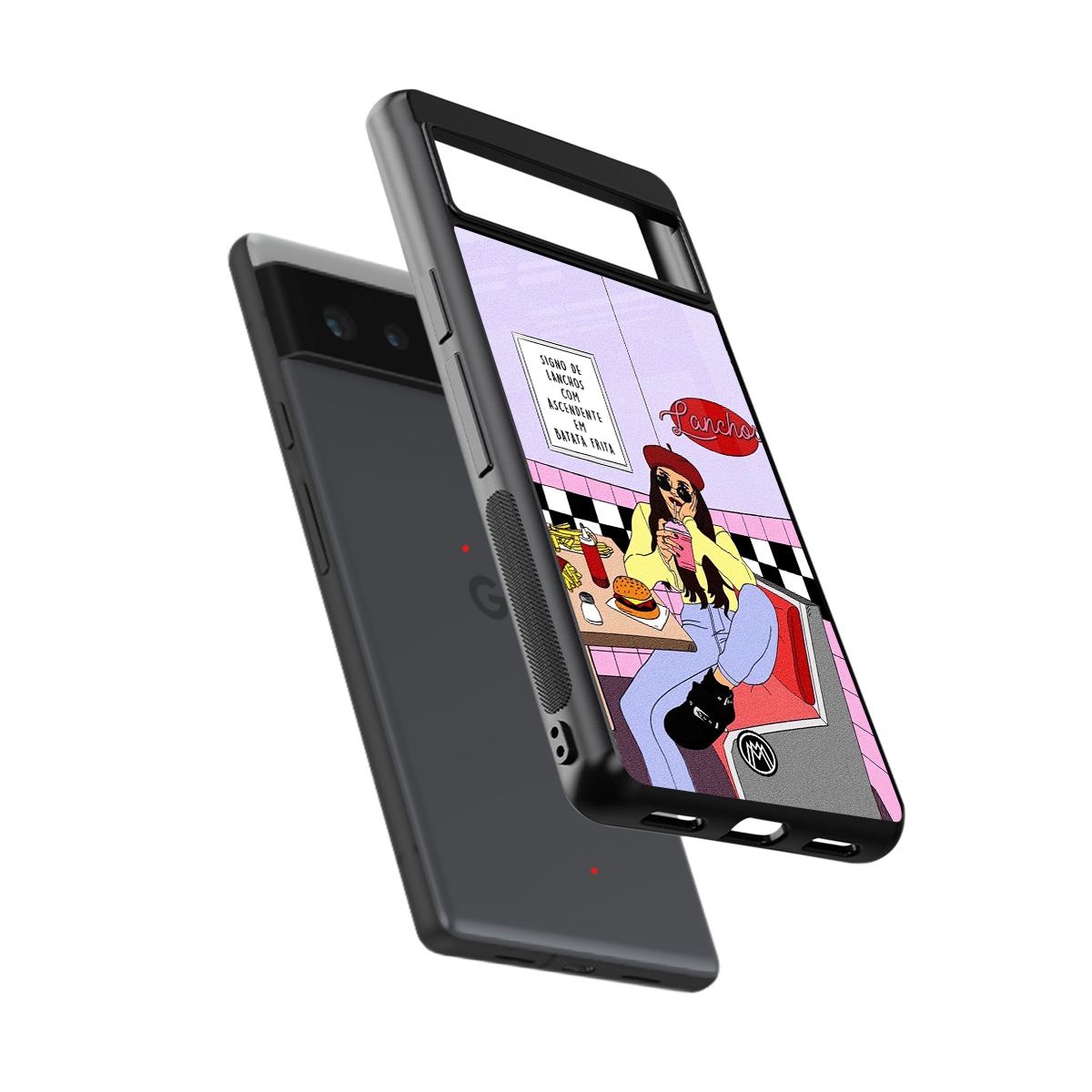 foodie diner back phone cover | glass case for google pixel 6