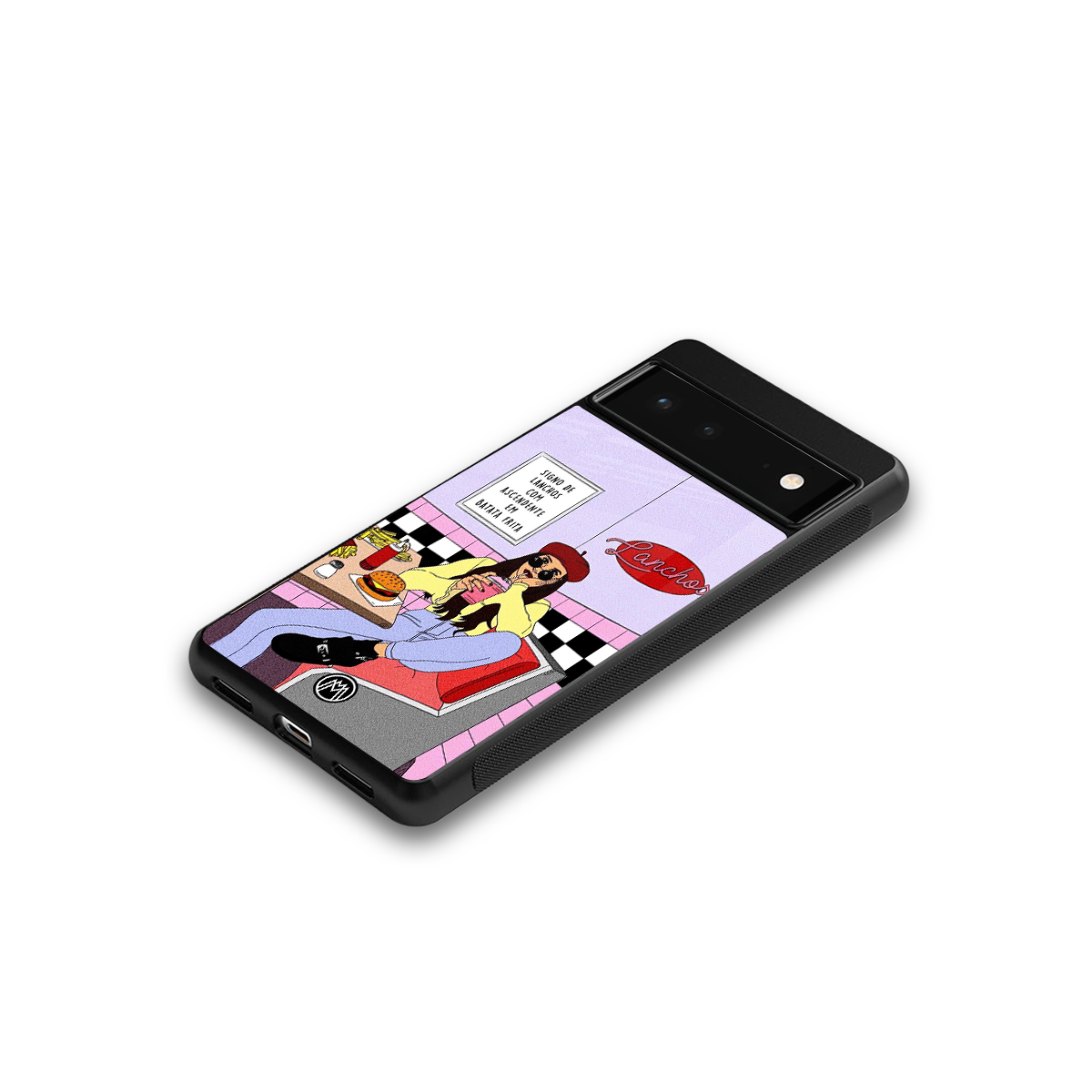 foodie diner back phone cover | glass case for google pixel 6