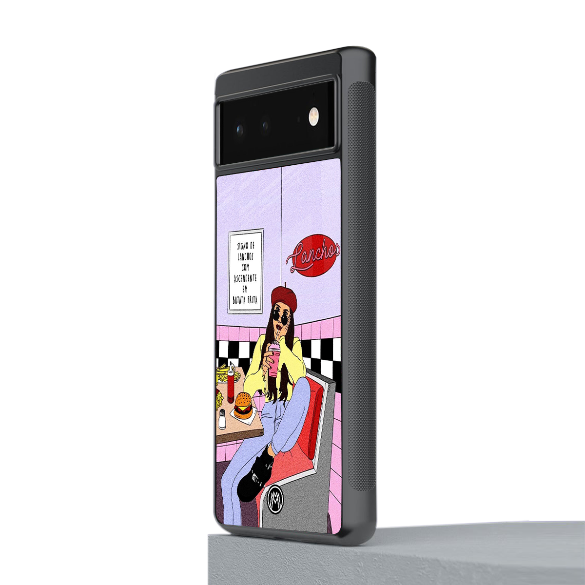 foodie diner back phone cover | glass case for google pixel 6